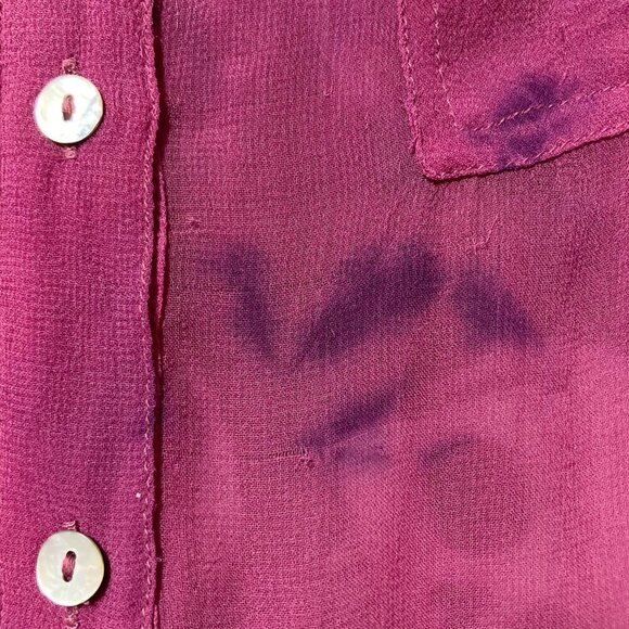 BUFFALO DAVID BITTON | Vintage Y2K Purple Two-tone Sheer Viscose Sleeveless Top - Picture 12 of 15